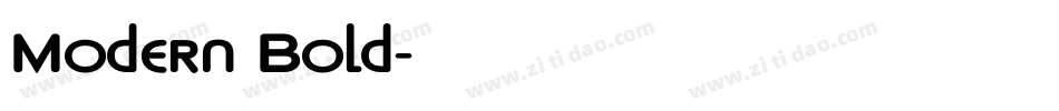 Modern Bold字体转换